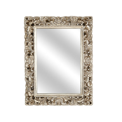 Romimex Silver Resin Wall Mirror 60 x 80 x 4 cm