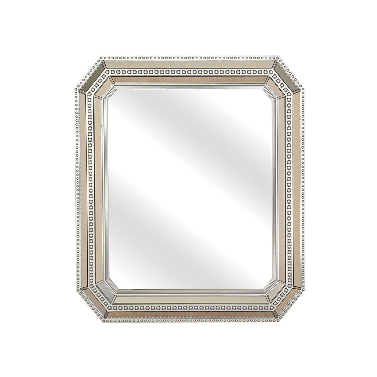 Romimex Silver PVC Wall Mirror 56 x 65 x 3 cm