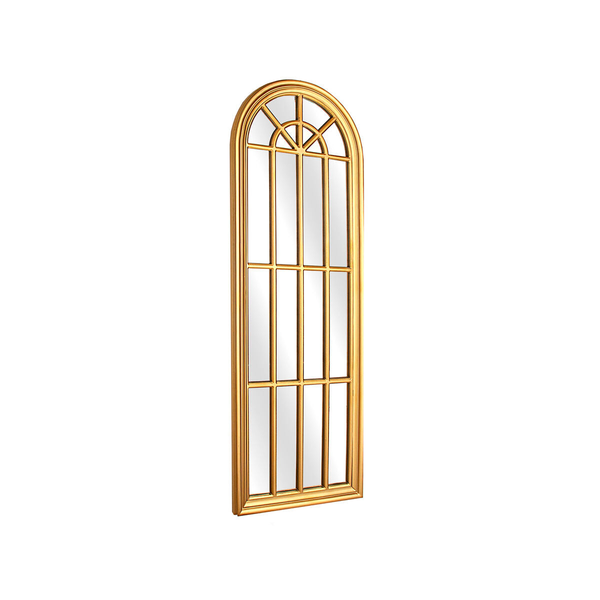 Espejo de pared Romimex Dorado Resina Ventana 61 x 178 x 4 cm