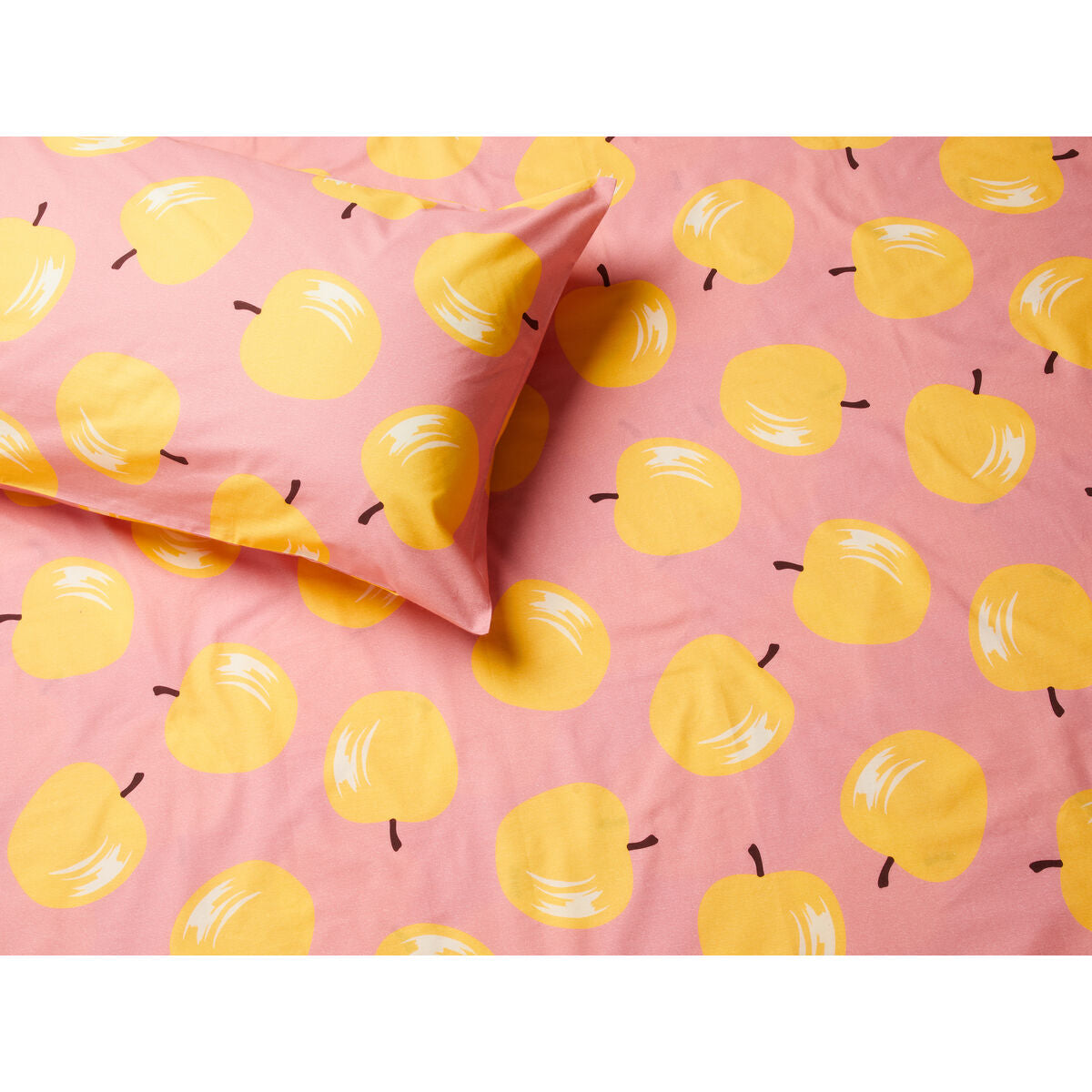 Benetton Yellow Pink Apple 4 Piece Sheet Set