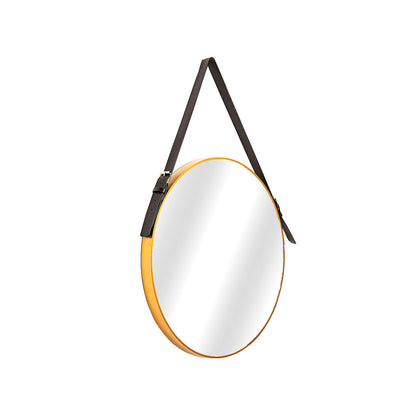 Romimex Gold Polystyrene Wall Mirror 51 x 81 x 3 cm Round