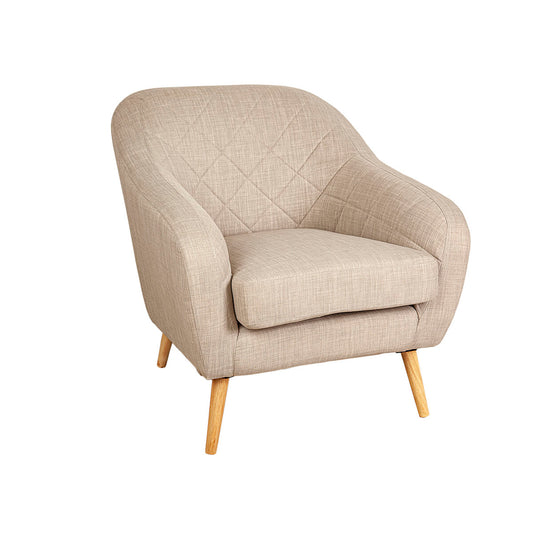 Romimex Beige Armchair 80 x 87 x 80 cm