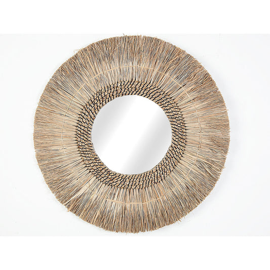 Romimex Natural Wall Mirror Natural Fiber 70 x 70 x 3 cm Round