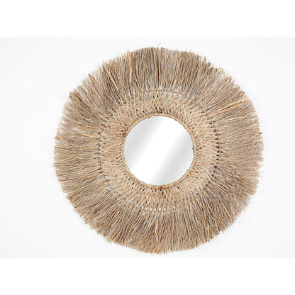 Romimex Natural Wall Mirror Natural Fiber 85 x 85 x 3 cm Round