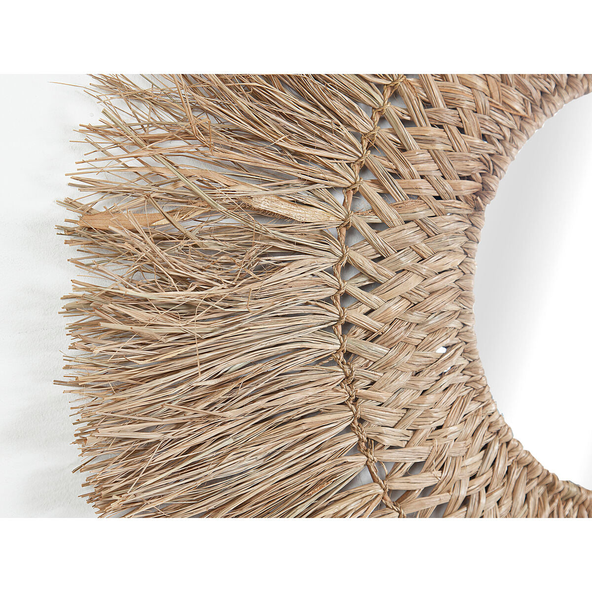 Romimex Natural Wall Mirror Natural Fiber 85 x 85 x 3 cm Round