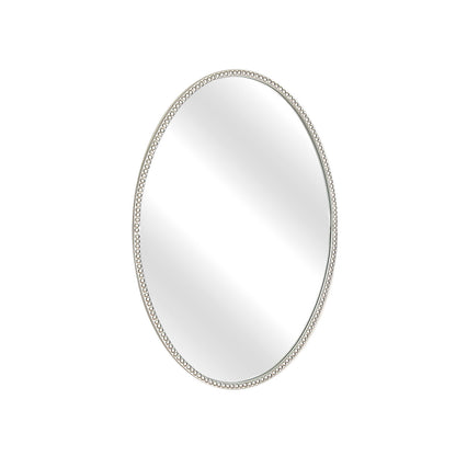 Romimex Wall Mirror Silver Metal 56 x 82 x 3 cm Oval