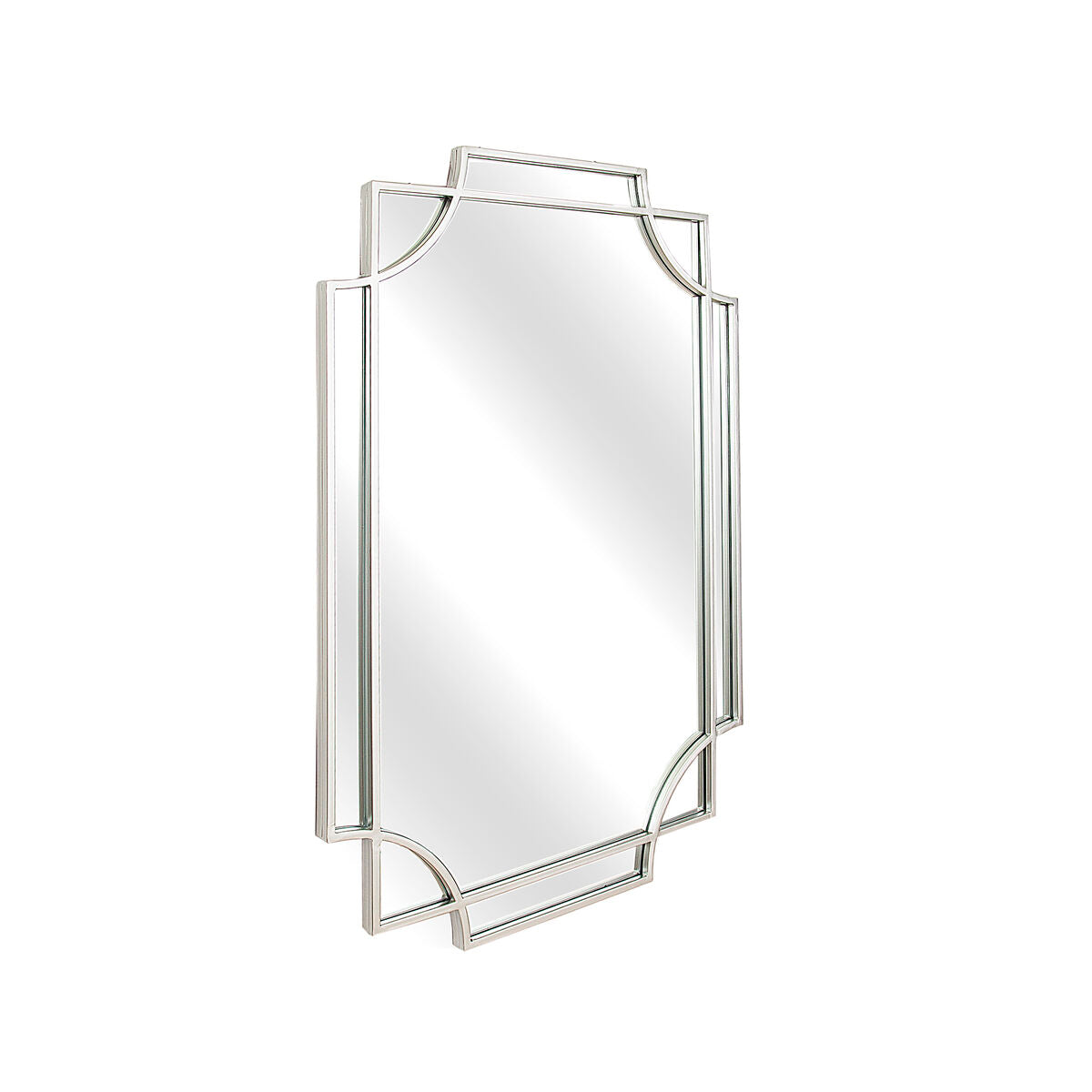 Romimex Wall Mirror Silver Metal 61 x 92 x 2 cm