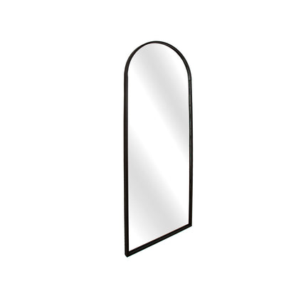 Romimex Wall Mirror Black Metal 65 x 170 x 3 cm Arch