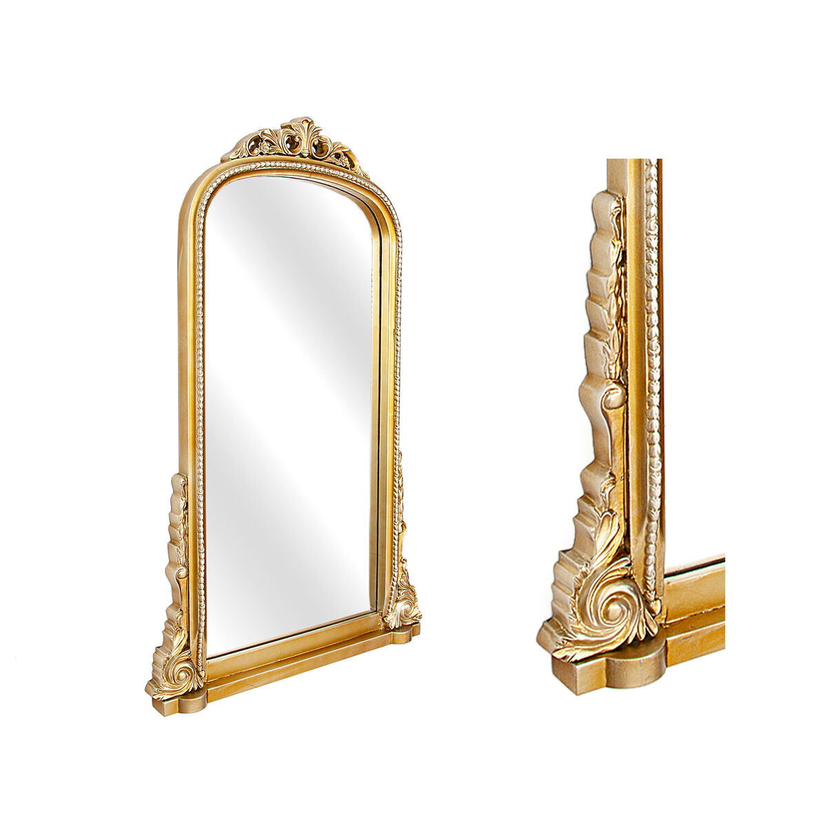 Romimex Gold Wall Mirror MDF Wood 61 x 100 x 6 cm