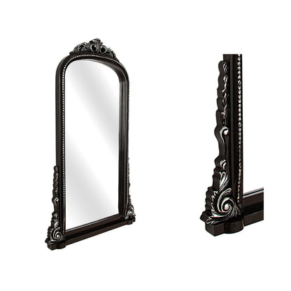 Romimex Wall Mirror Black MDF Wood 61 x 100 x 6 cm