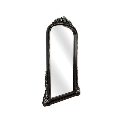 Romimex Wall Mirror Black MDF Wood 61 x 100 x 6 cm