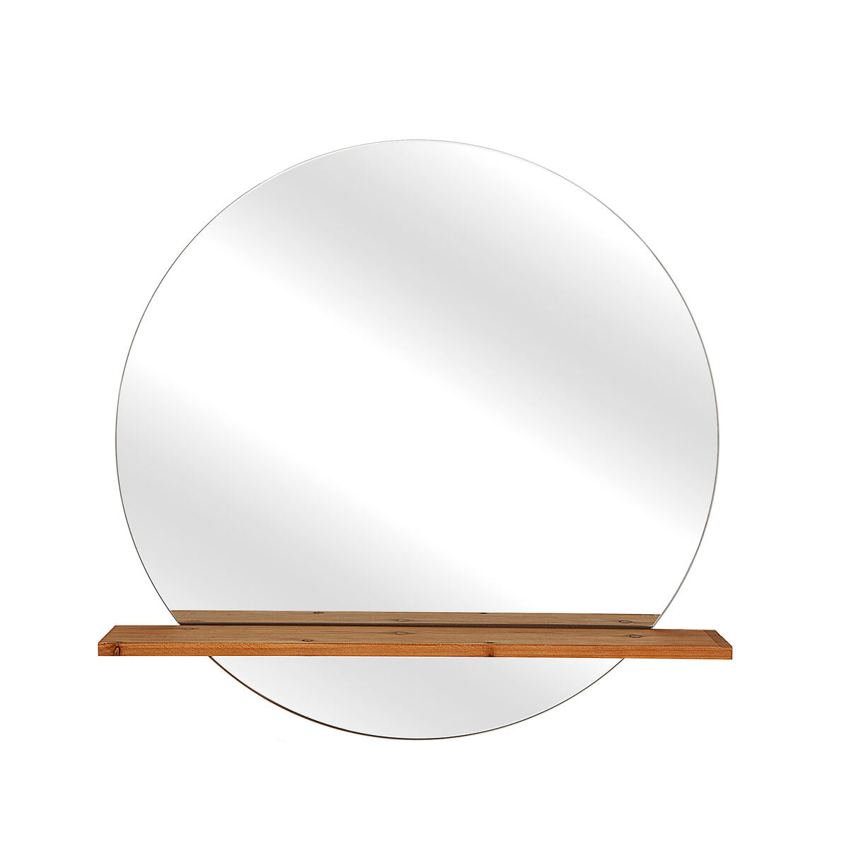 Romimex Natural Wood Wall Mirror 80 x 80 x 12 cm Round