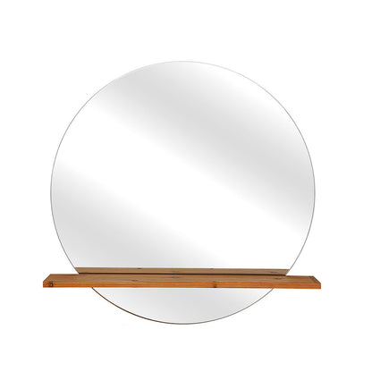 Romimex Natural Wood Wall Mirror 80 x 80 x 12 cm Round