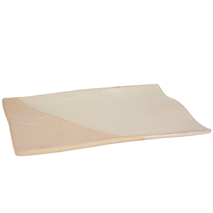 Centro de Mesa Romimex Blanco Beige 32 x 5 x 24 cm Rectangular