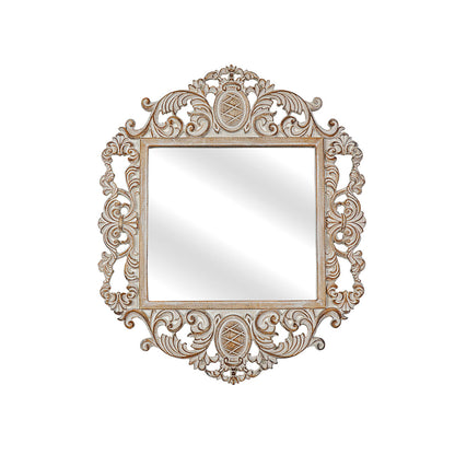 Romimex Natural Resin Wall Mirror 37 x 31 x 2 cm