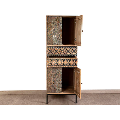 Romimex Natural Mango Wood Cabinet 60 x 180 x 45 cm