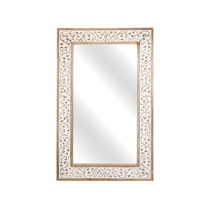 Romimex Natural Mango Wood Wall Mirror 76 x 121 x 4 cm