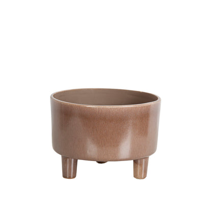 Romimex Brown Ceramic Centerpiece 20 x 14 x 20 cm Legs