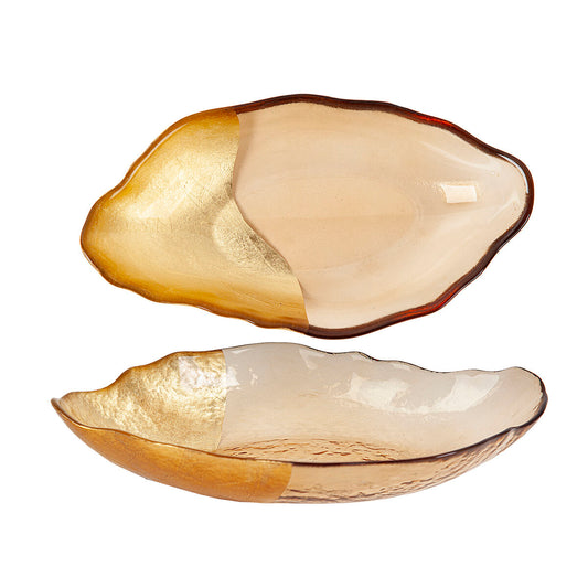 Romimex Golden Amber Centerpiece 28 x 5 x 16 cm