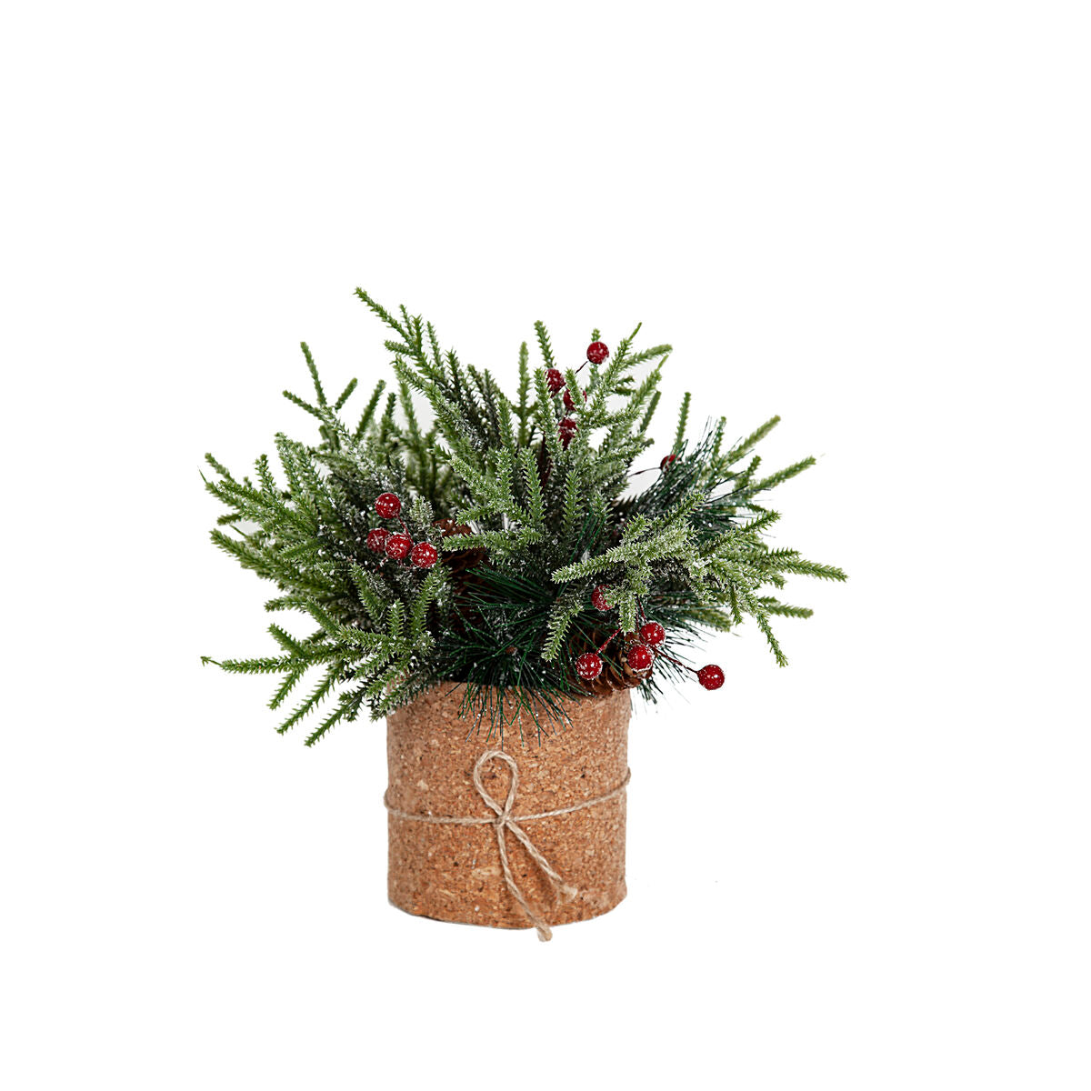 Romimex Decorative Plant Green Beige Mistletoe Fir 30 x 30 x 30 cm