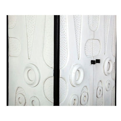 Romimex Wardrobe White Black Wood 43 x 153 x 80 cm