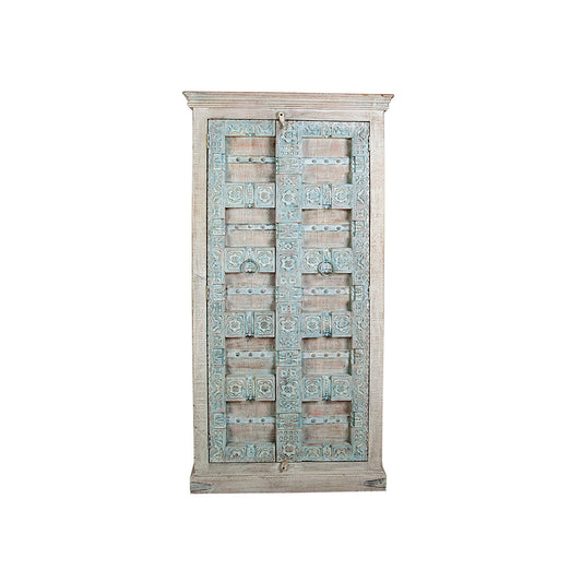 Romimex Beige Mango Wood Wardrobe 90 x 180 x 40 cm