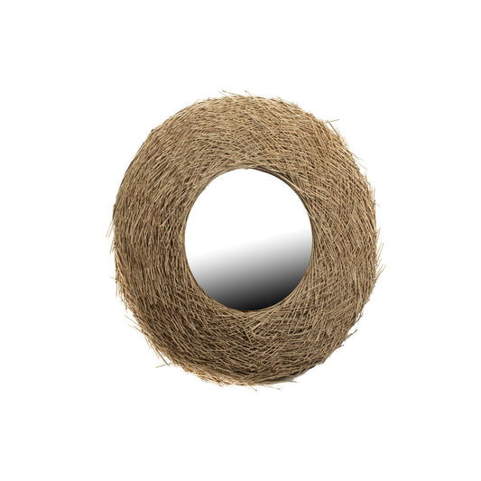 Romimex Nest Natural Rattan Wall Mirror 110 x 20 x 110 cm Round