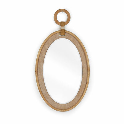 Romimex Natural Wood Wall Mirror 55 x 95 x 2 cm Oval