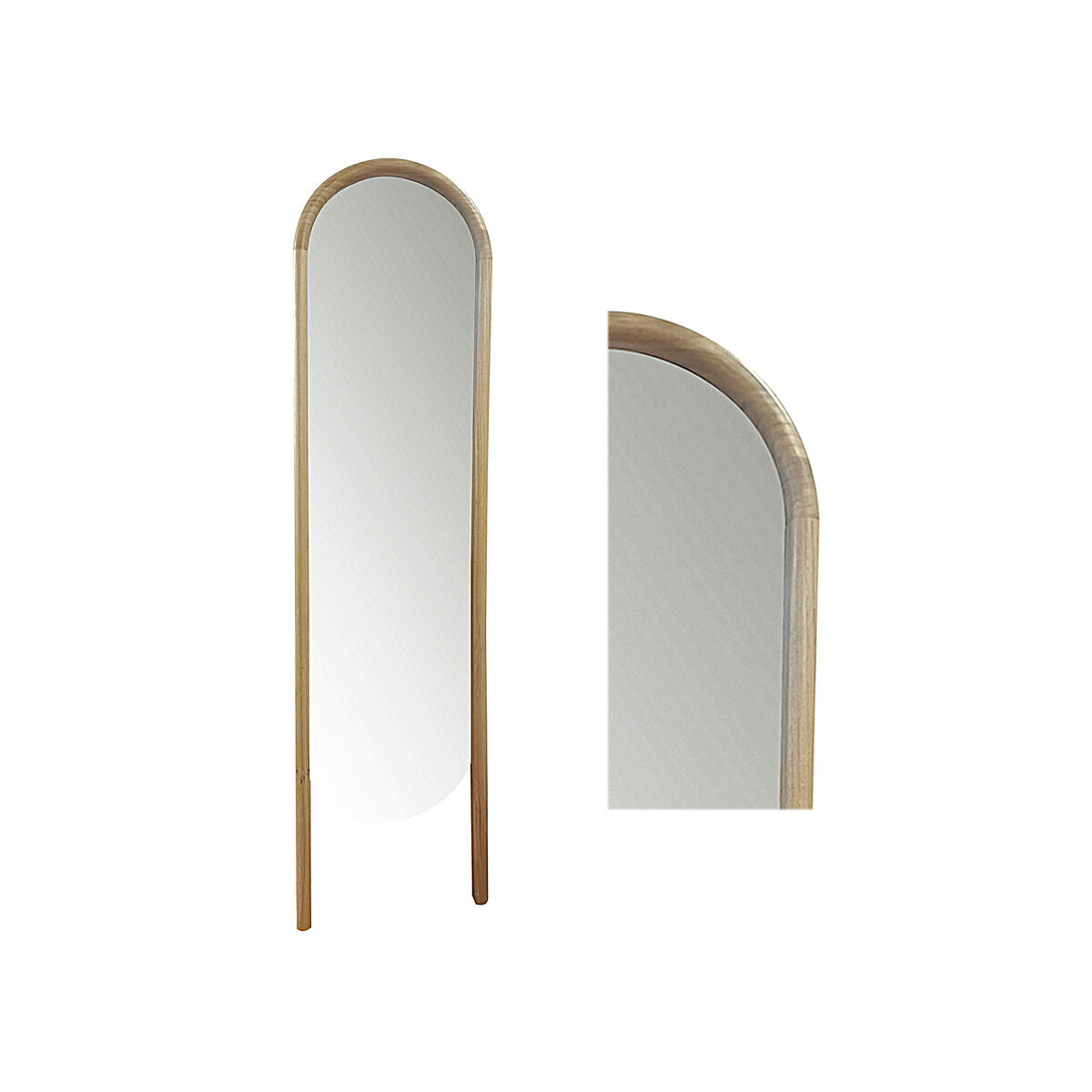 Romimex Natural Mirror with Stand 40 x 160 x 3 cm