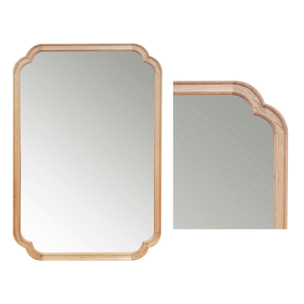 Romimex Natural Wood Wall Mirror Paulonia Wood 60 x 90 x 3 cm