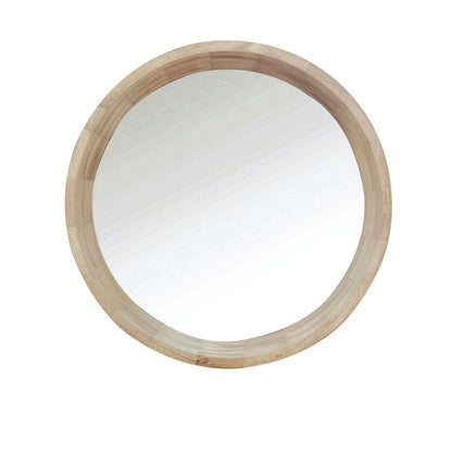 Romimex Natural Wood Wall Mirror Paulonia Wood 60 x 60 x 9 cm Round