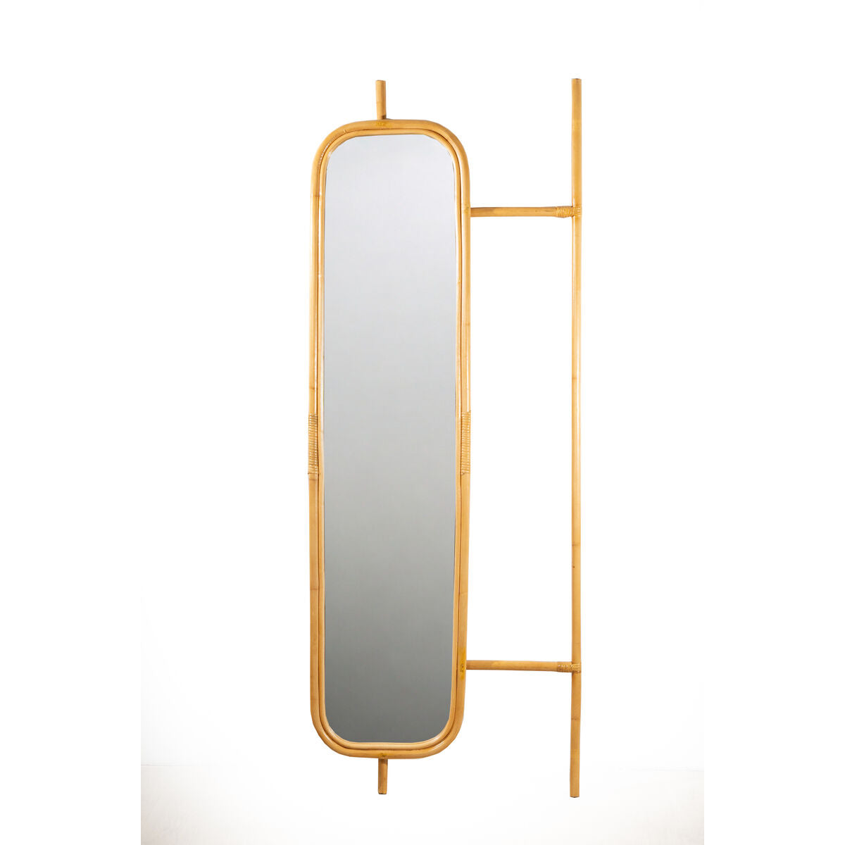 Romimex Natural Rattan Mirror with Stand 4 x 170 x 70 cm