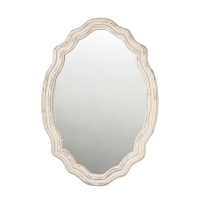 Romimex Wall Mirror Grey Wood 61 x 86 x 3 cm