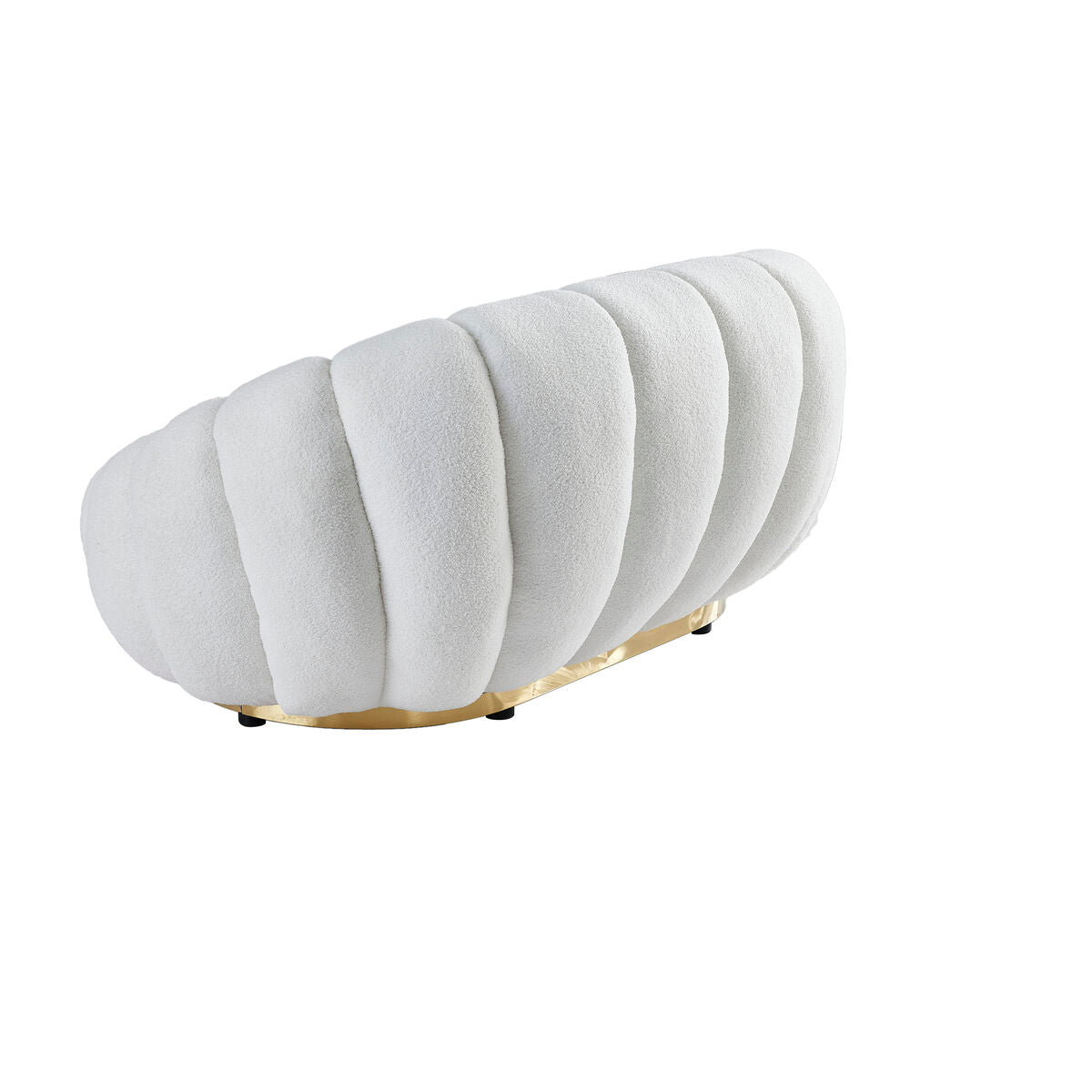 Romimex White Sofa 90 x 60 x 145 cm