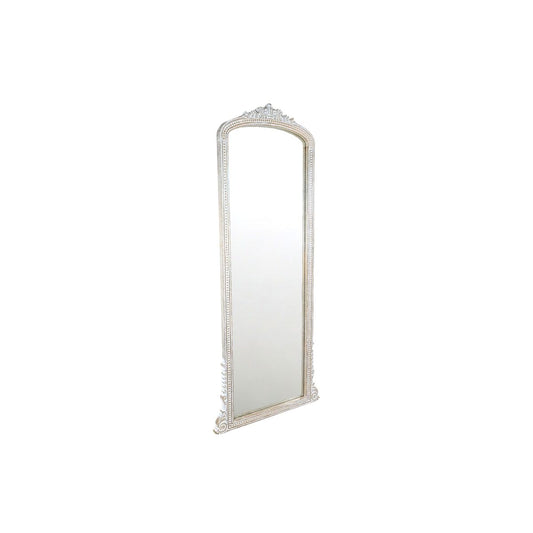 Romimex Wall Mirror Natural White Mango Wood 52 x 180 x 4 cm