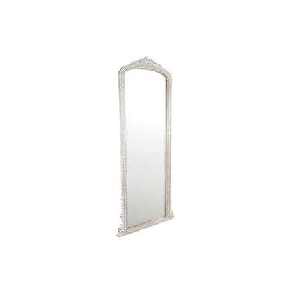 Romimex Wall Mirror Natural White Mango Wood 52 x 180 x 4 cm