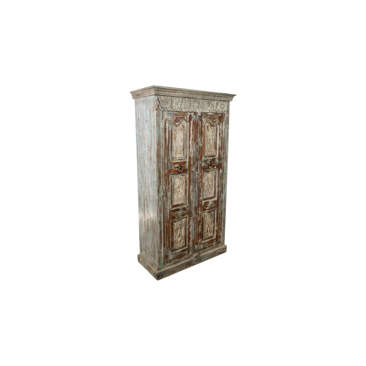 Romimex Brown Mango Wood Cabinet 100 x 180 x 45 cm