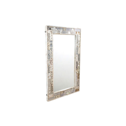 Romimex Brown Mango Wood Wall Mirror 77 x 122 x 5 cm