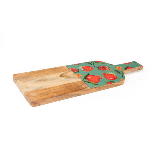 Romimex Cutting Board Red Green Mango Wood Granada 41 x 2 x 11 cm