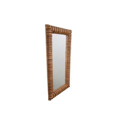 Romimex Natural Mango Wood Wall Mirror 153 x 76 x 9 cm