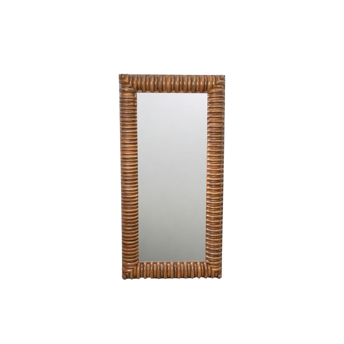 Romimex Natural Mango Wood Wall Mirror 153 x 76 x 9 cm