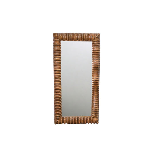 Romimex Natural Mango Wood Wall Mirror 153 x 76 x 9 cm