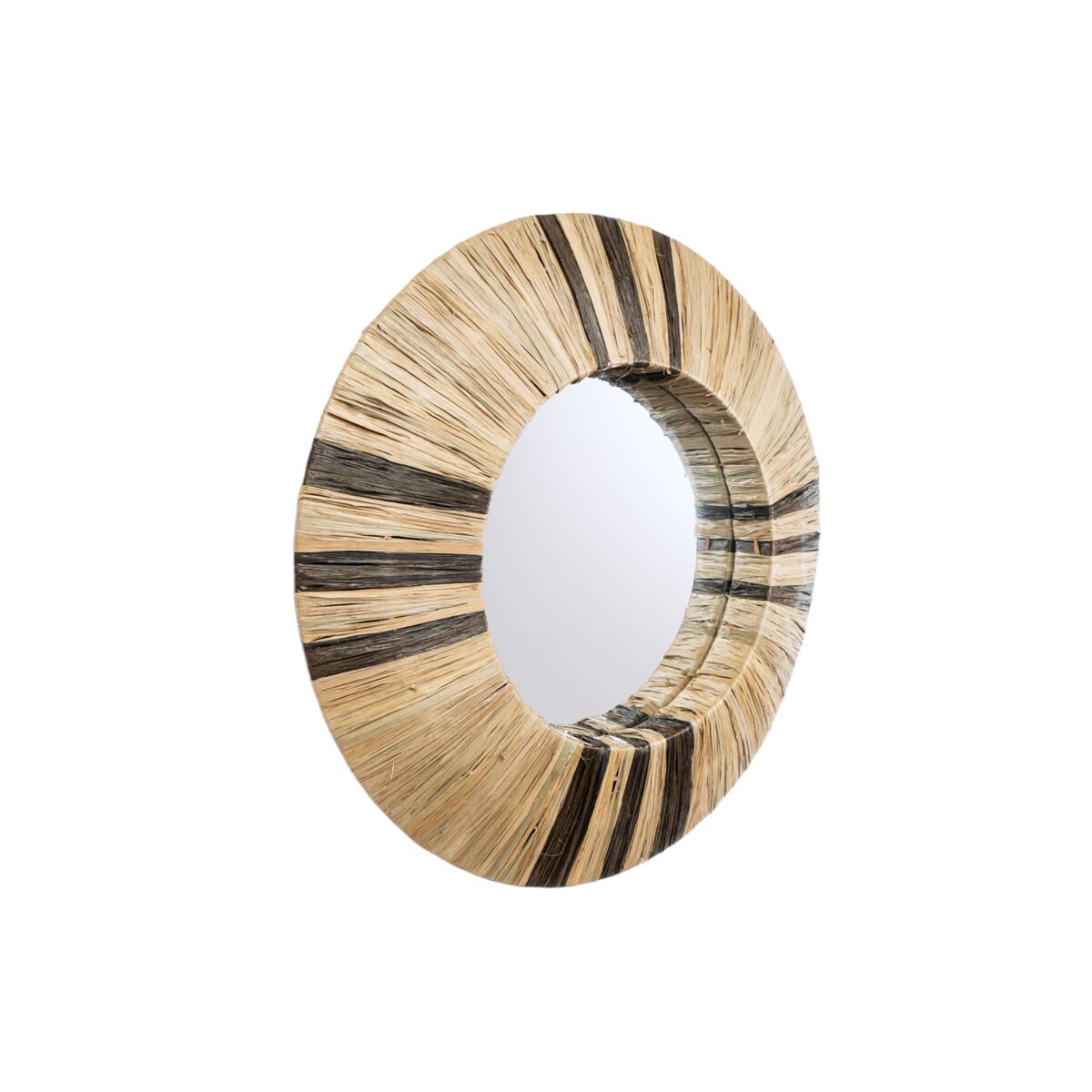 Romimex Natural Wall Mirror Natural Fiber 70 x 70 x 10 cm