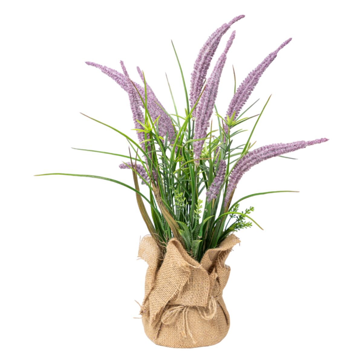 Decorative Plant Romimex Lavender Plastic Fabric 15 x 42 x 15 cm