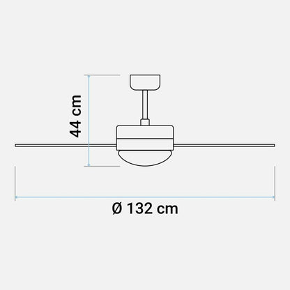 Ventilador de Techo Universal Blue UVT1301-20 70W 70 W Blanco (132 cm)