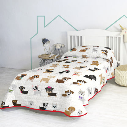 Colcha HappyFriday Multicolor Cama de 80/90/105 Perro