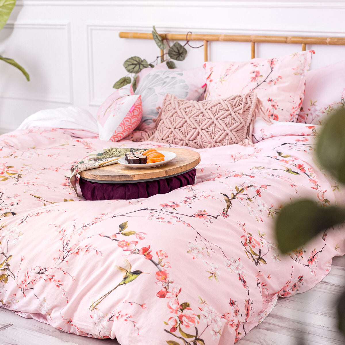 HappyFriday Duvet Cover Chinoiserie rose Multicolor 140 x 200 cm