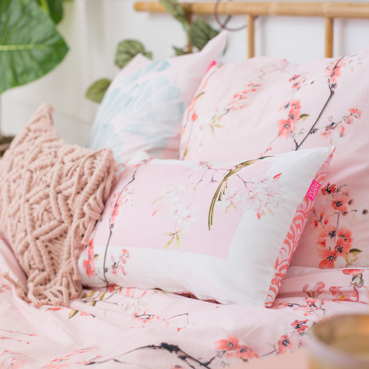 HappyFriday Duvet Cover Chinoiserie rose Multicolor 140 x 200 cm