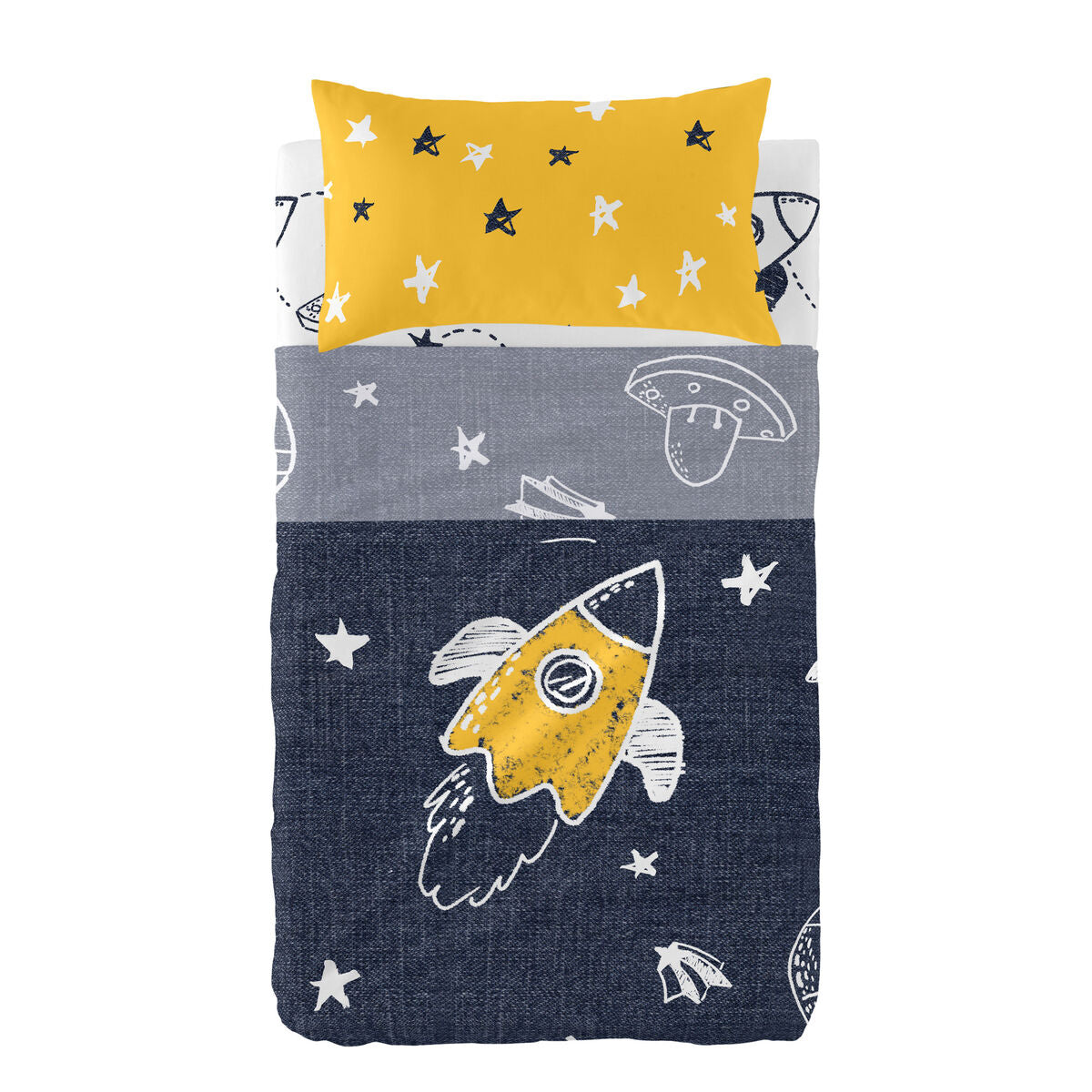 HappyFriday Mr Fox Starspace Multicolor Baby Crib Sheet Set 2 Pieces