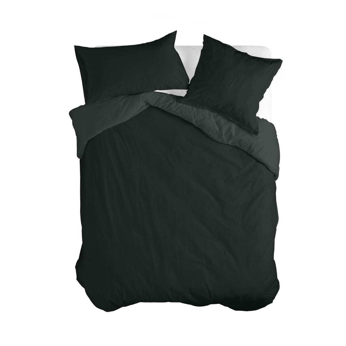 HappyFriday BASIC Duvet Cover Black 155 x 220 cm